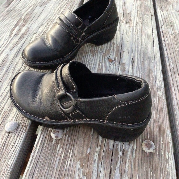 Cabelas Sandhills Collection Womens 11 Med Clogs Nurse Shoes Leather Bla… - Picture 1 of 8